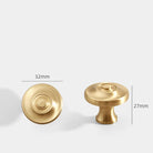 Brass Furniture Handles – French Wardrobe Cabinet and Drawer Knobs in Gold 32mm knob Handles