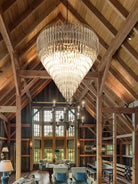 Gianna Italian Crystal Glass Pendant Chandelier – Classic Hanging Light for Staircase & High Ceilings chandelier