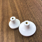 White Brass Cabinet Knobs – Round Drawer Pulls for Wardrobes and Furniture Doors knob