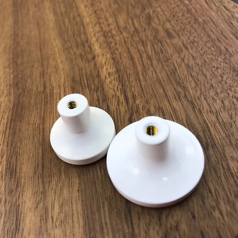 White Brass Cabinet Knobs – Round Drawer Pulls for Wardrobes and Furniture Doors knob