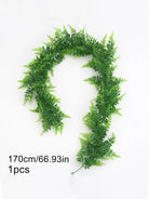 Dlight Decor 175cm Tropical Fern Vine Hanging Plant for Home and Garden Wall Decor 170cm 1pc