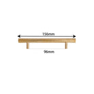 LUX Brass Hammered Hexagonal T-Bar Handles – Long Cabinet and Wardrobe Pulls (600mm/1000mm) 6.1 inches length Handles