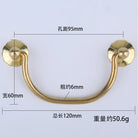 Antique Brass Arch Cabinet Pulls – Vintage Drawer Handles for Home Improvement T Copper 95mm Pulls
