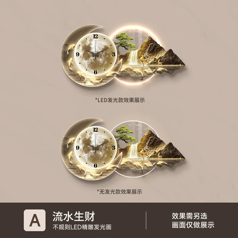 Dlight Decor Nordic Clock Wall Art for Modern Homes A / 50x100cm Wall Art