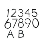 125mm 3D Black Zinc House Numbers – Arabic Numerals with Floating Doorplate Holder Brass Letters