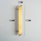 Modern Simple Wardrobe Handles – Brass Cabinet Knobs and Drawer Pulls for Furniture 172mm left Handle