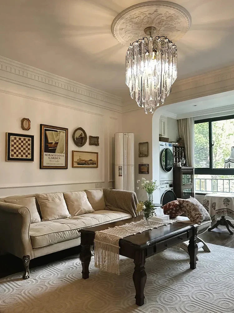 Gianna Italian Crystal Glass Pendant Chandelier – Classic Hanging Light for Staircase & High Ceilings chandelier