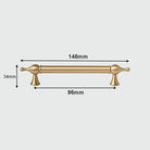 Modern Brass Cabinet Handles – Brushed Gold Bar Knobs for Furniture (60mm-368mm) 2026-146 Handles