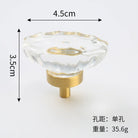 Brass Crystal Cupboard Cabinet Handle Kitchen Drawer Knobs Light Luxury Furniture Hardware Transparent Handle Home