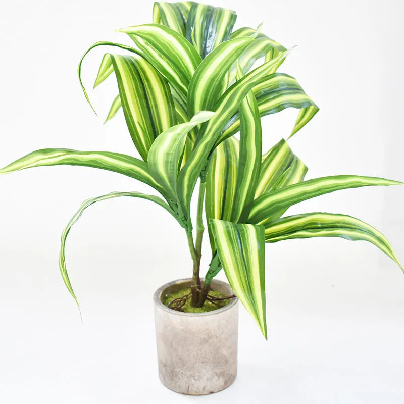 Dlight Decor 43cm Dracaena Air Grass Branch with Bamboo Leaves for Desktop Decor