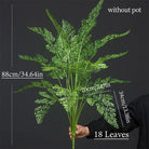 Dlight Decor 88cm Tropical Palm Fern Branch with Real Touch Leaves B