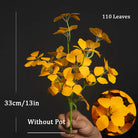 Dlight Decor 33cm Four Leaf Clover Plant with Bell Tree Leaves for Home and Party Decor Yellow