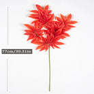 Dlight Decor 77cm Autumn Maple Leaf Branch for Fall Display 77cm Red
