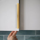 Long Hidden Brass Handle Invisible Solid Brass Pull for Kitchen Cabinet Gold Drawer Knobs Furniture Door Handles Pulls