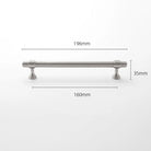 Brushed Nickel Brass Furniture Handles – Matte Silver Cabinet Pulls and Drawer Bars 195mm Handle