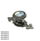Precision Ceramic Cabinet Handles – American Style Plaid Knobs for Wardrobes and Kitchen Furniture 207-1.611 Handles
