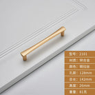 Brushed Zinc Alloy Door Handle – Simple Single Hole Design coppery-128 Handles